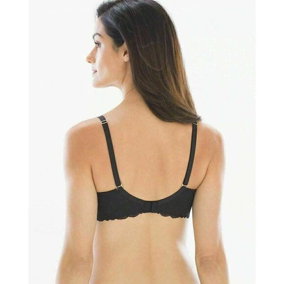 Soma Womens Black Floral LIMITED EDITION Satin & Lace Perfect Coverage Bra - Picture 12 of 12